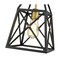 Z-Lite Trestle 1 Light Mini Pendant, Matte Black & Olde Brass 447MP-MB-OBR - alternate 7
